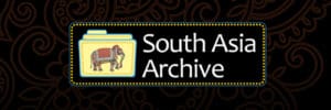 South Asia Archive banner