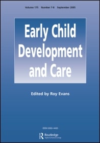 early child development and care journal cover