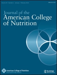 Journal of the american college of nutrition