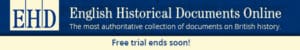 English Historical Documents Online free trial banner