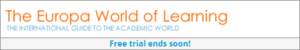 europa world of learning free trial banner