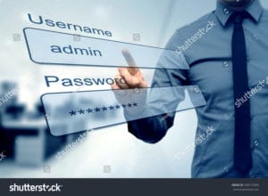 image to signify user and password requirements