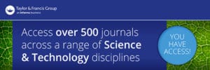 Taylor & Francis journals access banner