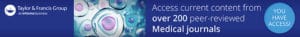 Taylor & Francis peer reviewed medical journals access banner