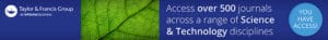 Taylor & Francis science and technology journals banner