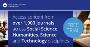 Taylor & francis journals free trial banner