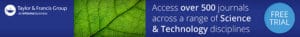 Taylor & francis science & technology journals free trial banner