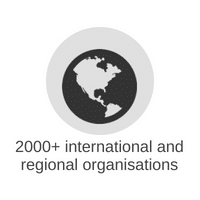 world icon number of organisations