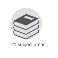 books icon number of subject areas