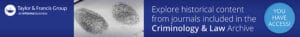 Taylor & Francis Journal Collections Criminology & Law Banner