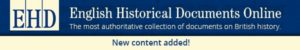 Web banner English Historical Documents New Content