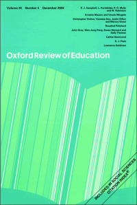 Oxford Review of Education cover