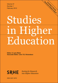 Studies in Higher Education journal cover