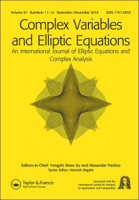 Complex Variables and Elliptic Equations journal cover