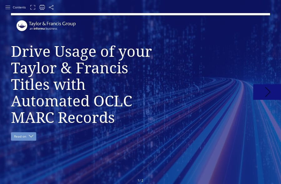 Drive Usage of your Taylor & Francis Titles with OCLC