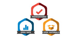 Image of 3 open science badges